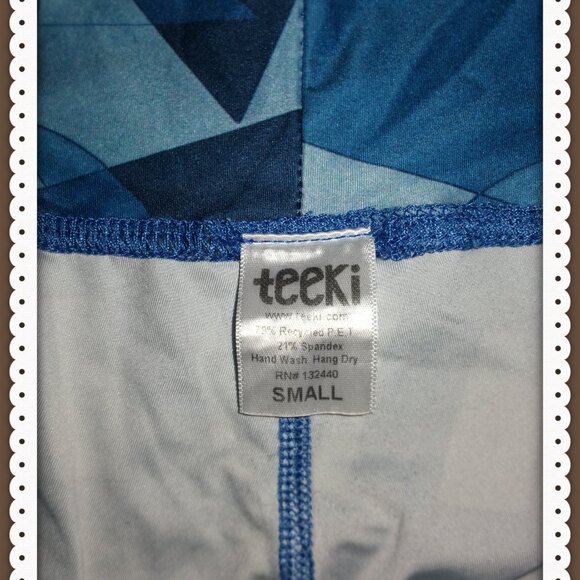 teeki Shards Geometric Stretchy Hot Yoga Pants Leggings High Waist Rise Size S - Picture 4 of 5